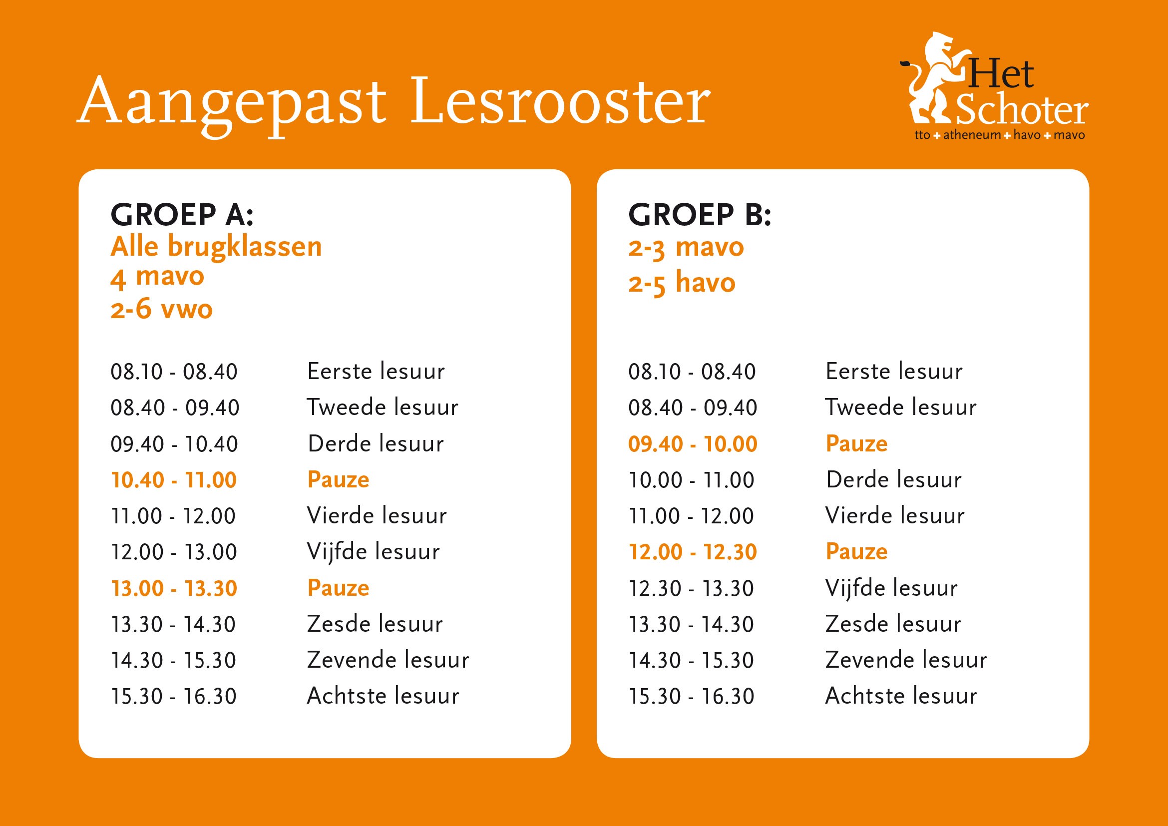 200828 bijlage 2 aangepast lesrooster